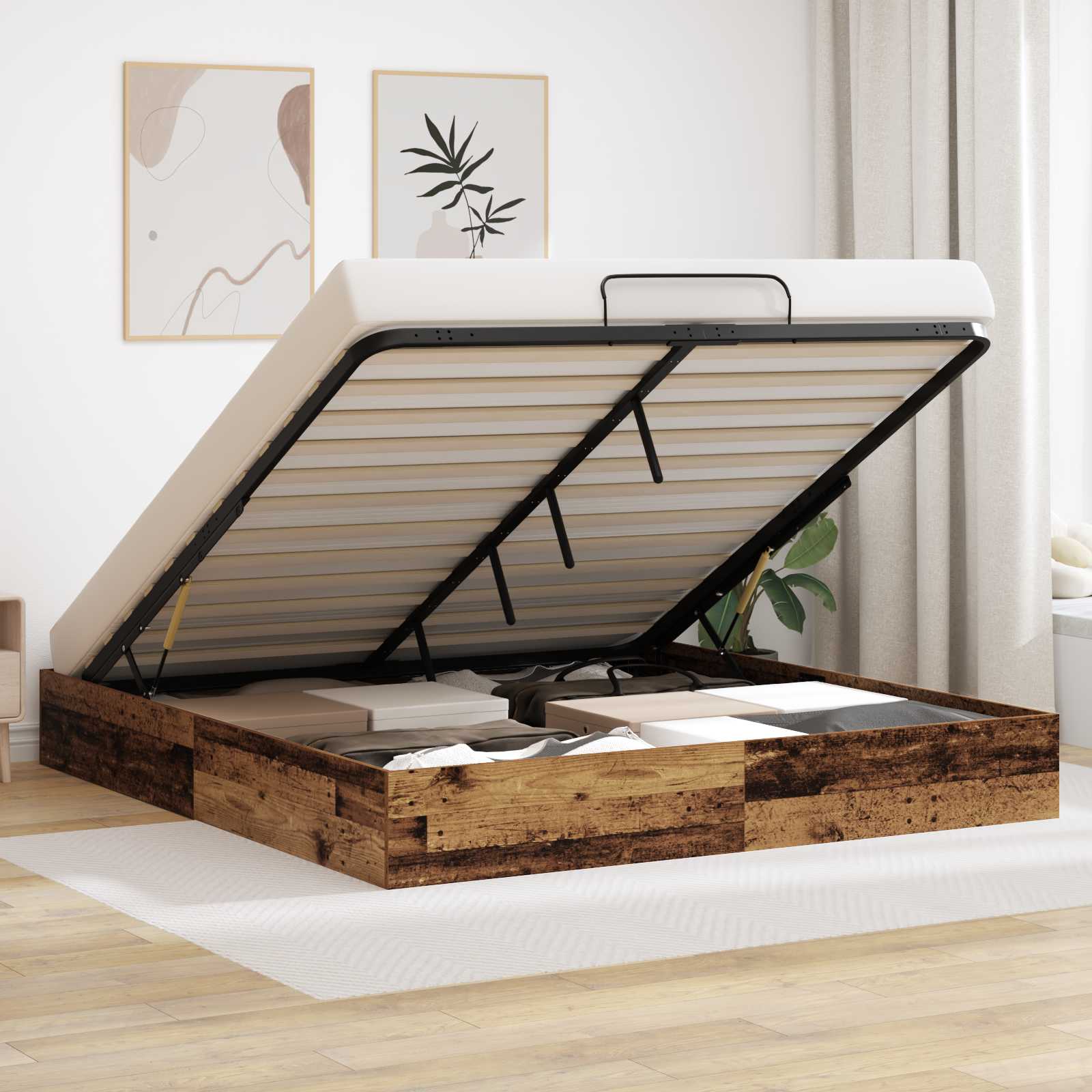 Letto ottomano Legno vecchio 193 x 120 x 25 cm Truciolare 3409211