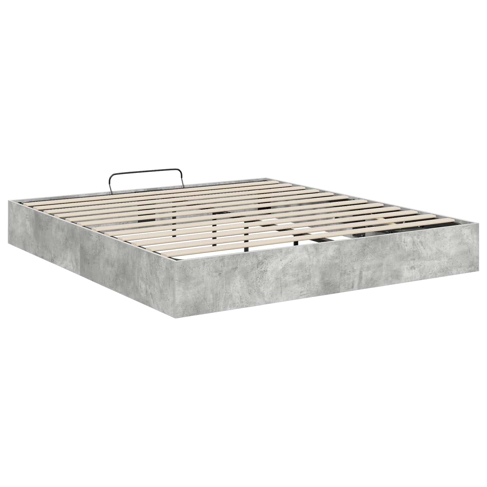 Letto ottomano Grigio cemento 160 x 200 cm Legno multistrato