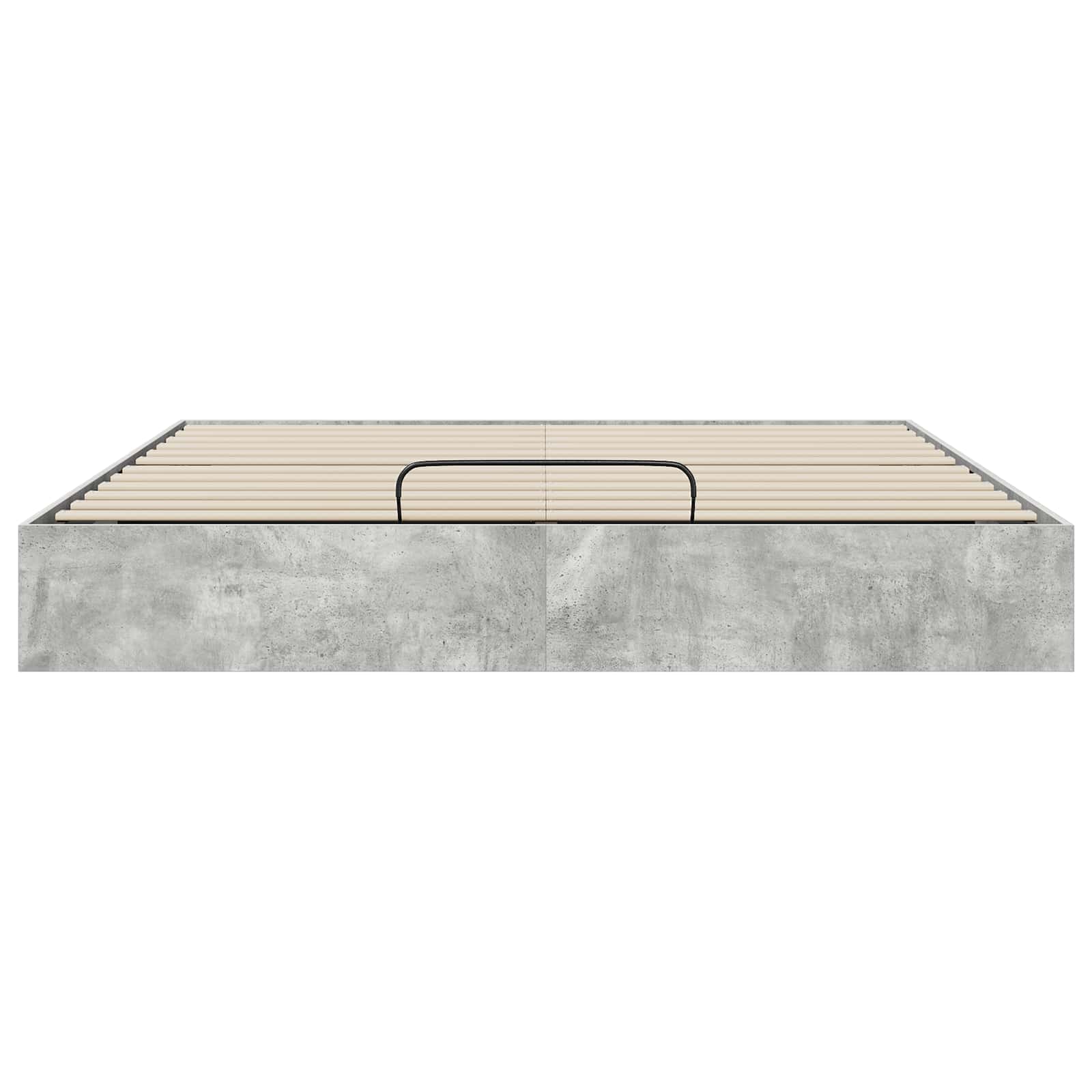 Letto ottomano Grigio cemento 160 x 200 cm Legno multistrato