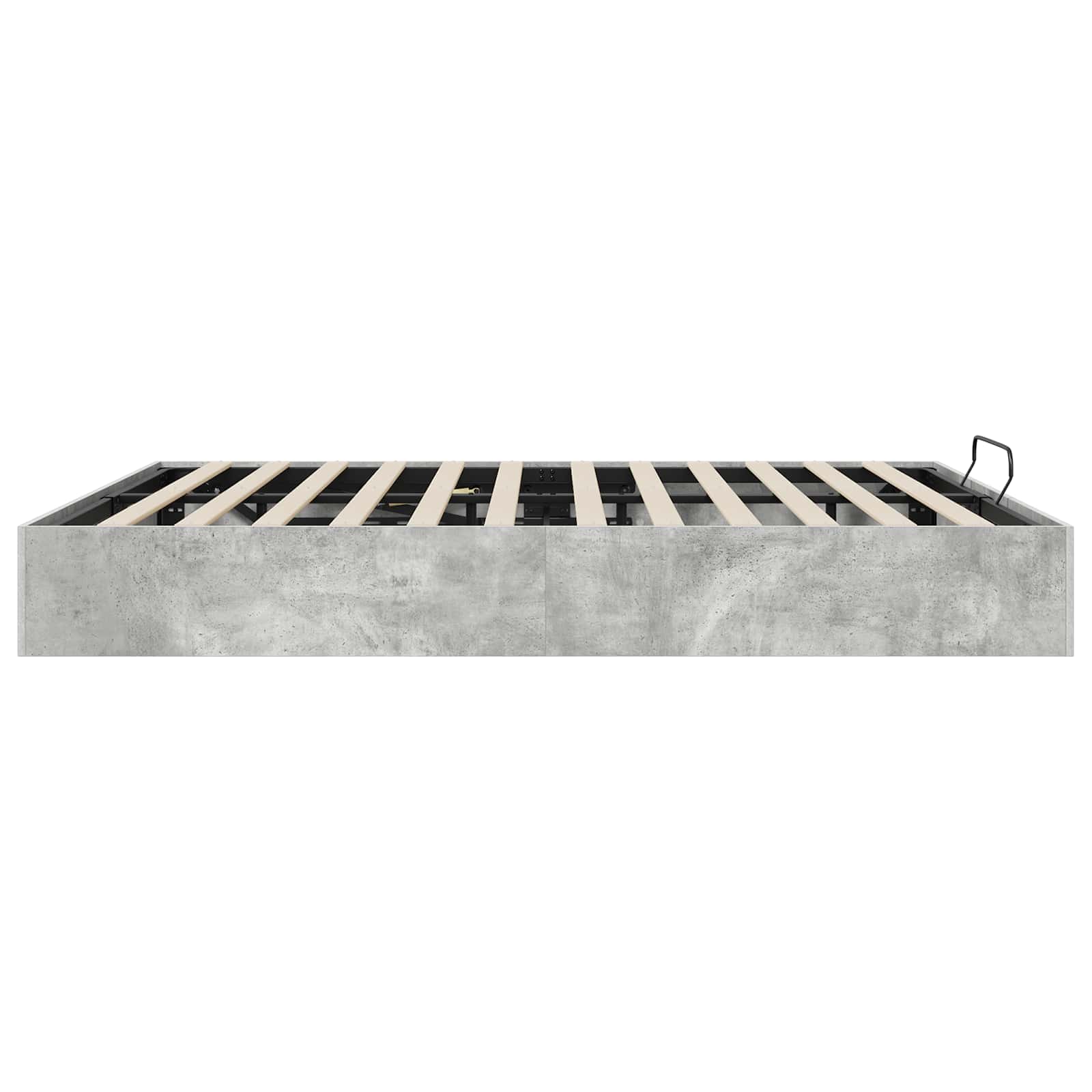 Letto ottomano Grigio cemento 160 x 200 cm Legno multistrato