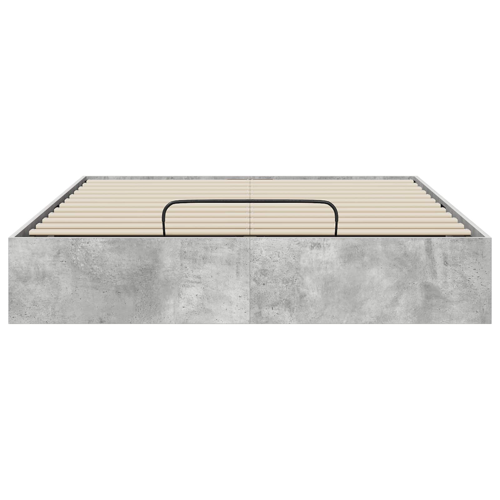 Letto ottomano Grigio cemento 150 x 200 cm Legno multistrato