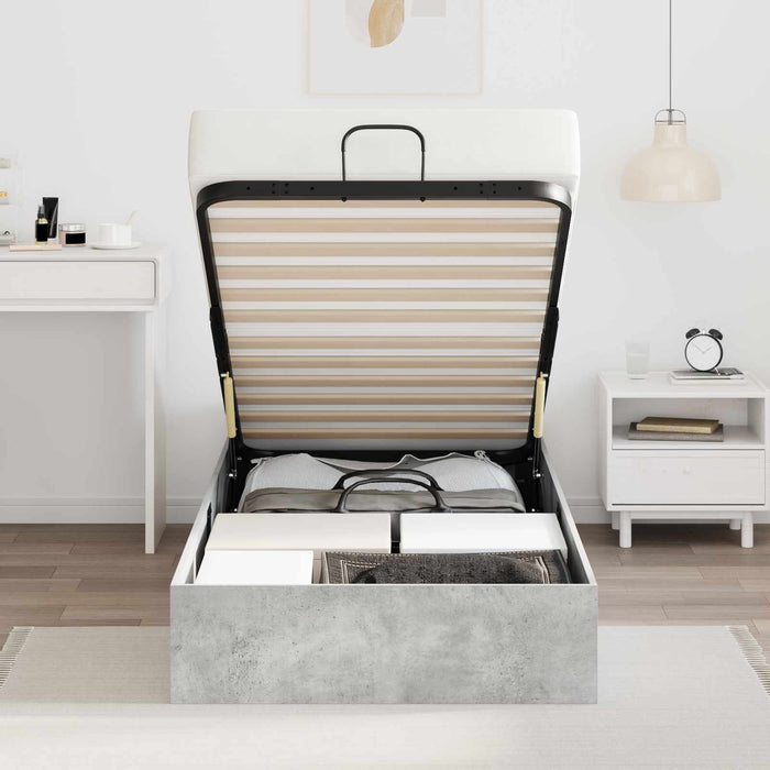 Letto ottomano Grigio cemento 80,5 x 200 cm Legno multistrato