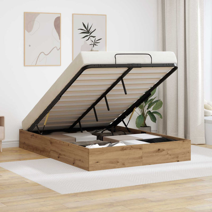 Letto ottomano Rovere artigianale 140 x 200 cm