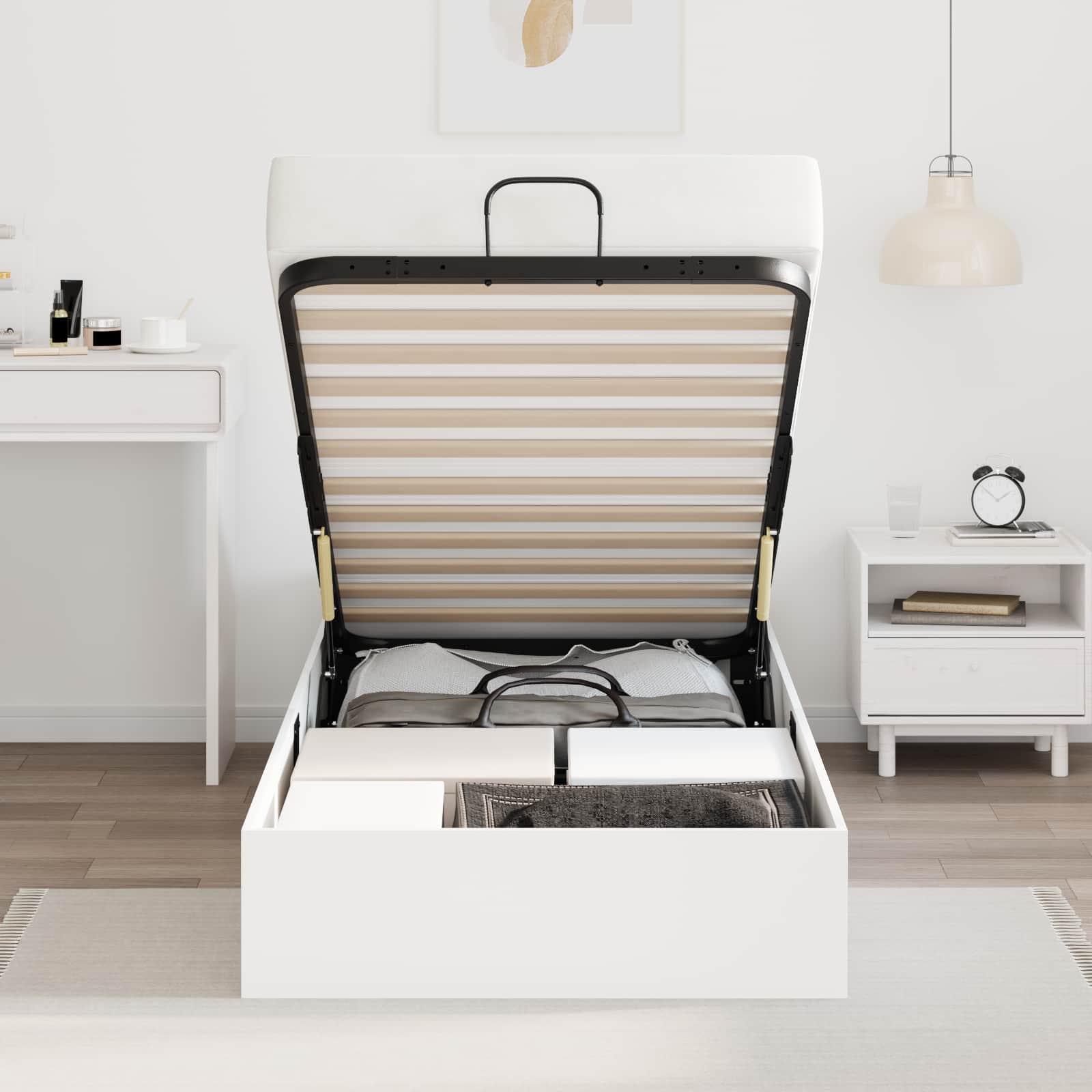 Letto ottomano Bianco 193 x 75,5 x 25 cm Legno multistrato