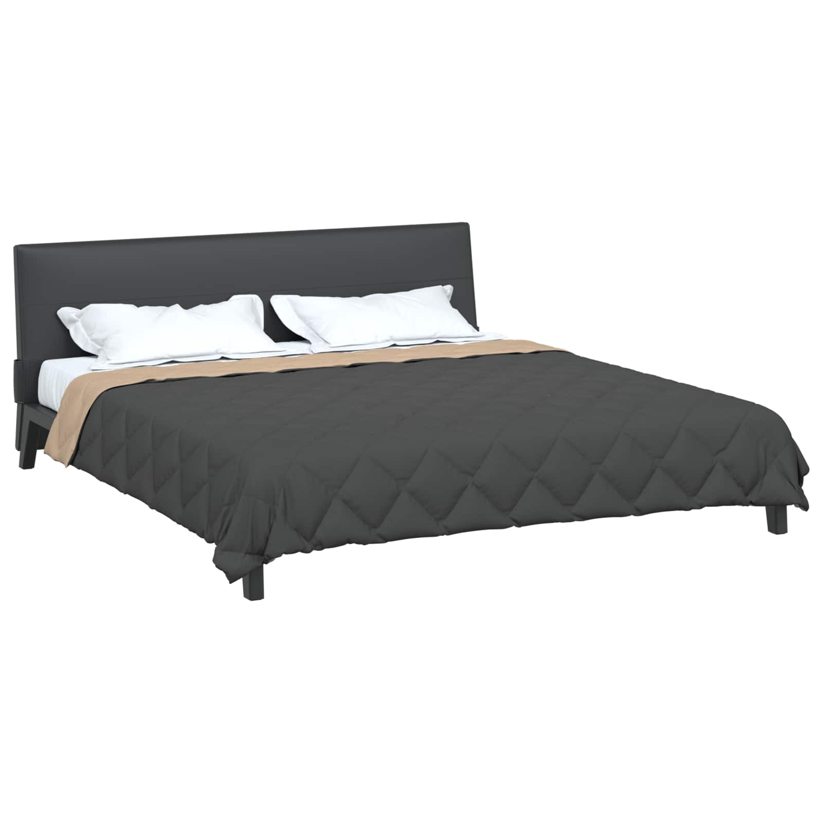 Duvet Estivo Antracite e Talpa 220 x 260 cm Microfibra 42025426