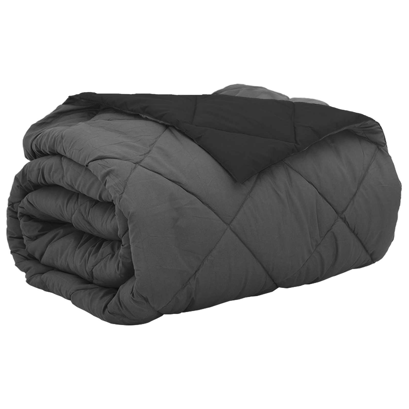 Duvet Estivo Nero e antracite 240 x 200 cm Microfibra 42025480