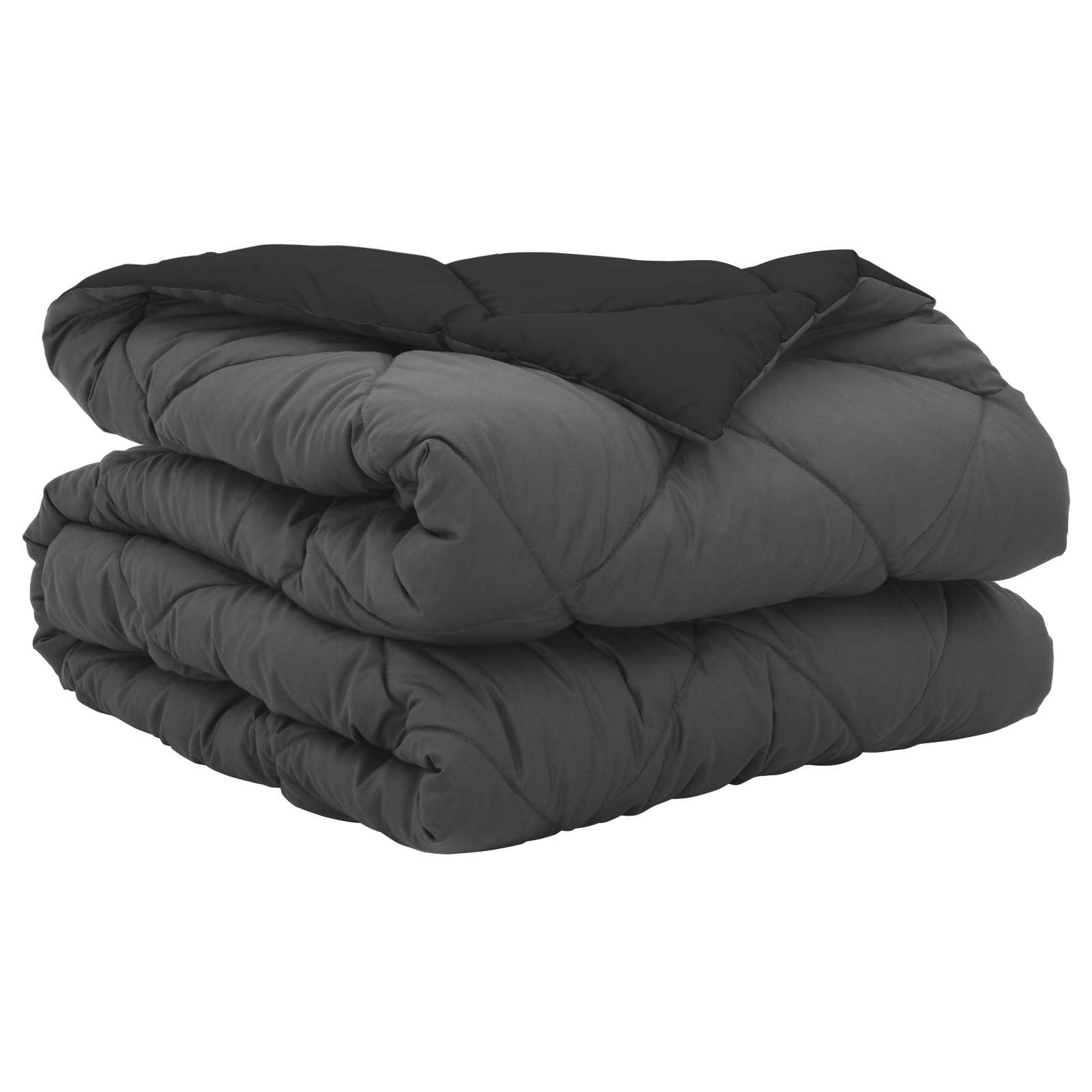 Duvet Estivo Nero e antracite 220 x 155 cm Microfibra 42025483
