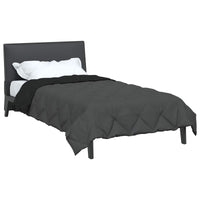 Duvet Estivo Nero e antracite 220 x 155 cm Microfibra 42025483