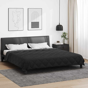 Duvet Estivo Nero e antracite 220 x 200 cm Microfibra 42025484