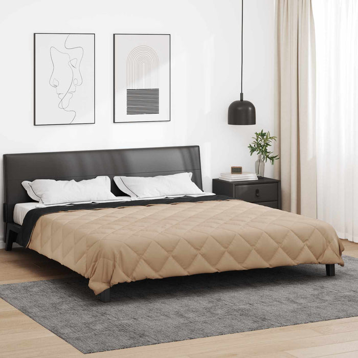 Duvet Estivo Nero e Talpa 200 x 200 cm Microfibra 42025491
