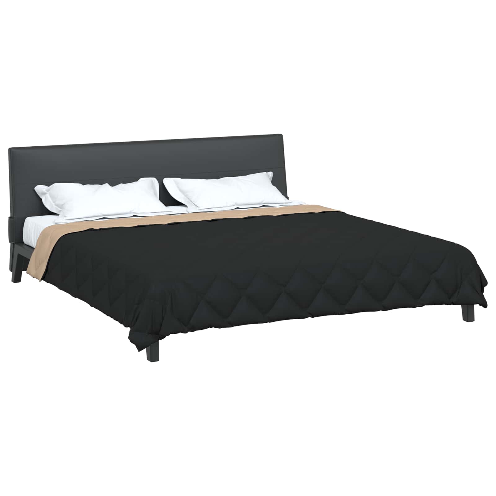 Duvet Estivo Nero e Talpa 220 x 260 cm Microfibra 42025498
