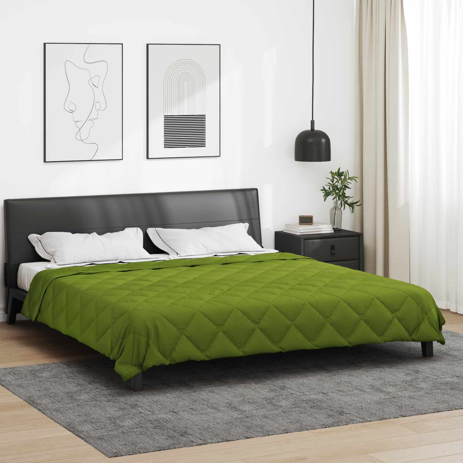 Piumone Completo Annuale Verde 240 x 200 cm Microfibra 42025552