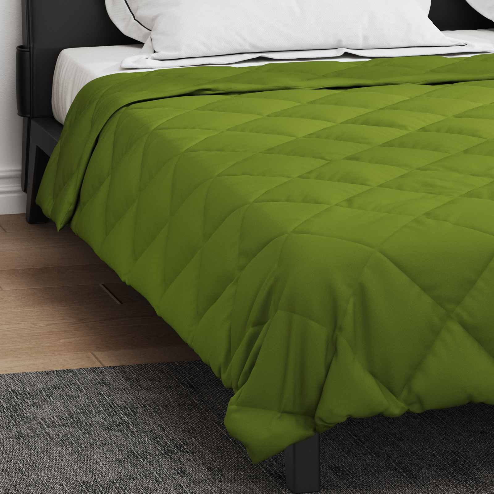 Piumone Completo Annuale Verde 220 x 260 cm Microfibra 42025558
