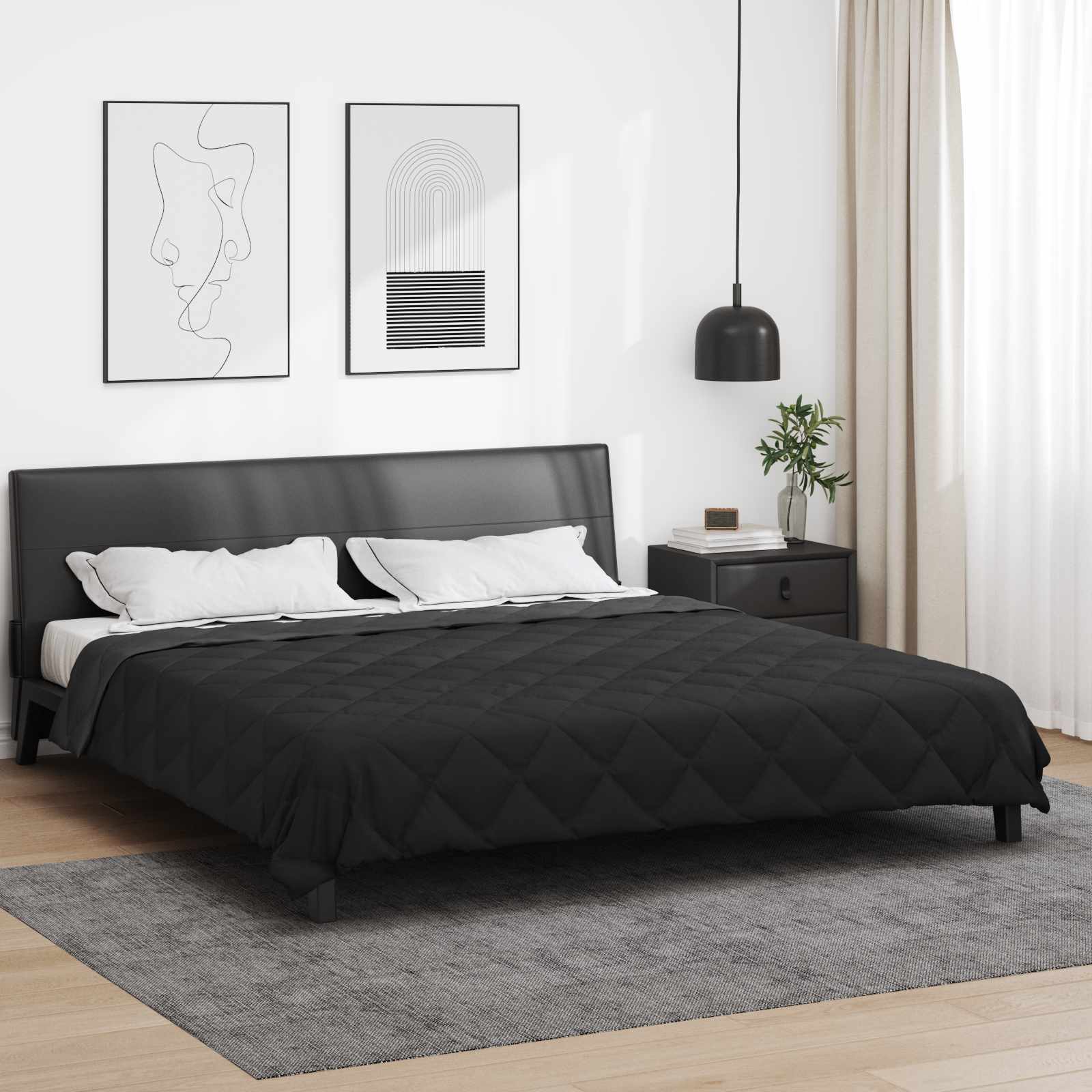 Piumone Completo Annuale Nero e antracite 220 x 200 cm 42025604