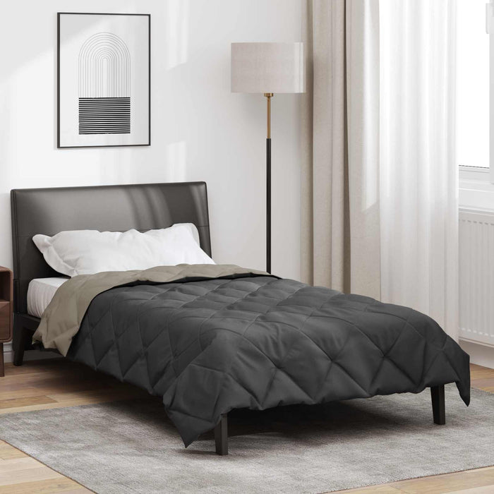 Piumone Completo Annuale Grigio chiaro e Antracite 200 x 140 cm 42025633