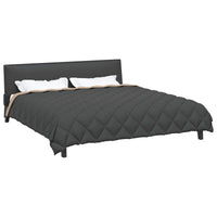 Duvet Invernale Antracite e Talpa 200 x 200 cm Microfibra 42025659