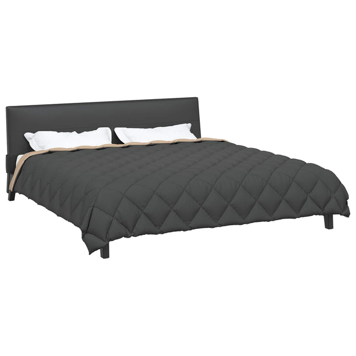 Duvet Invernale Antracite e Talpa 200 x 200 cm Microfibra 42025659