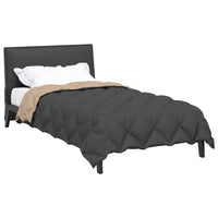 Duvet Invernale Antracite e Talpa 220 x 135 cm Microfibra 42025661