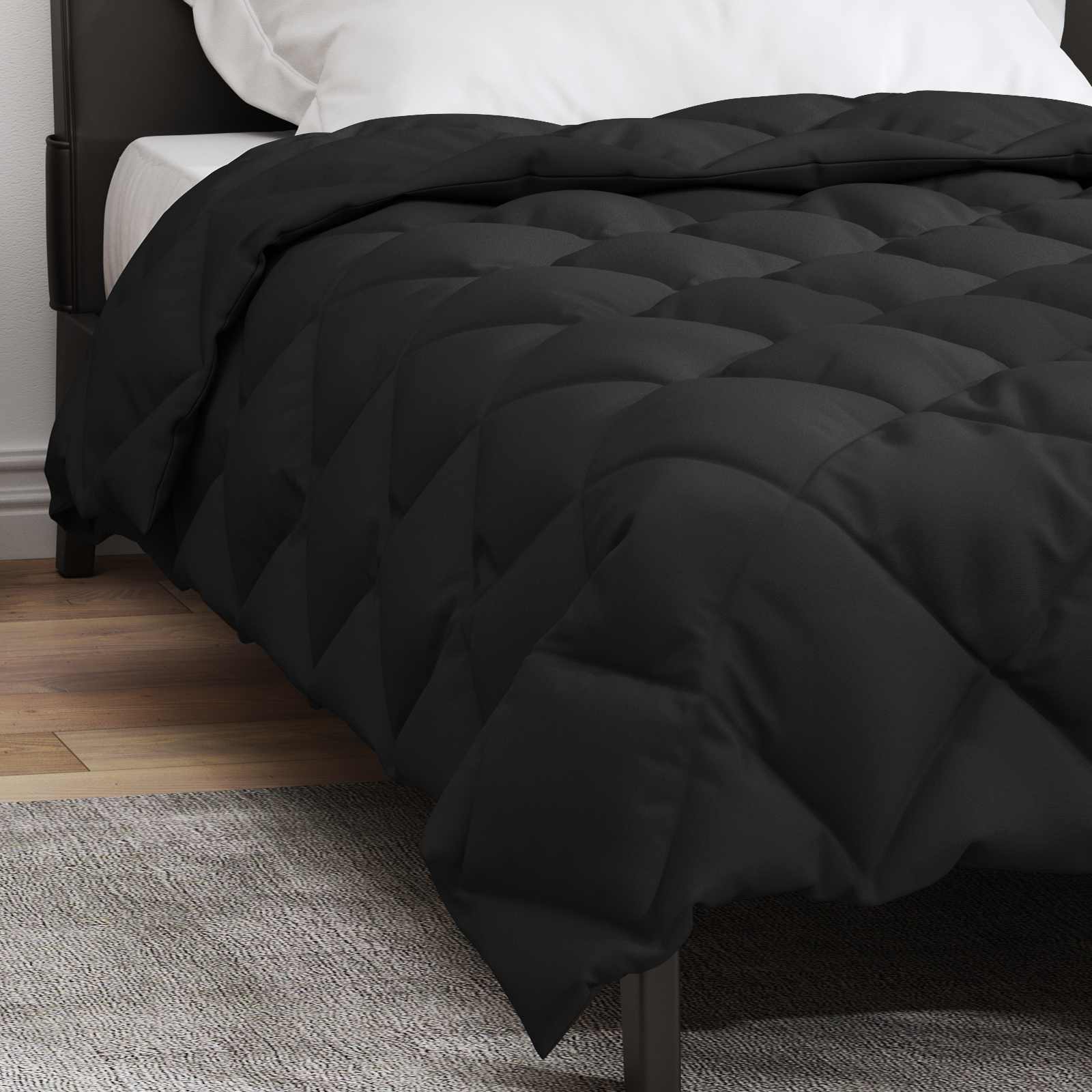 Duvet Invernale Nero 220 x 135 cm Microfibra 42025709