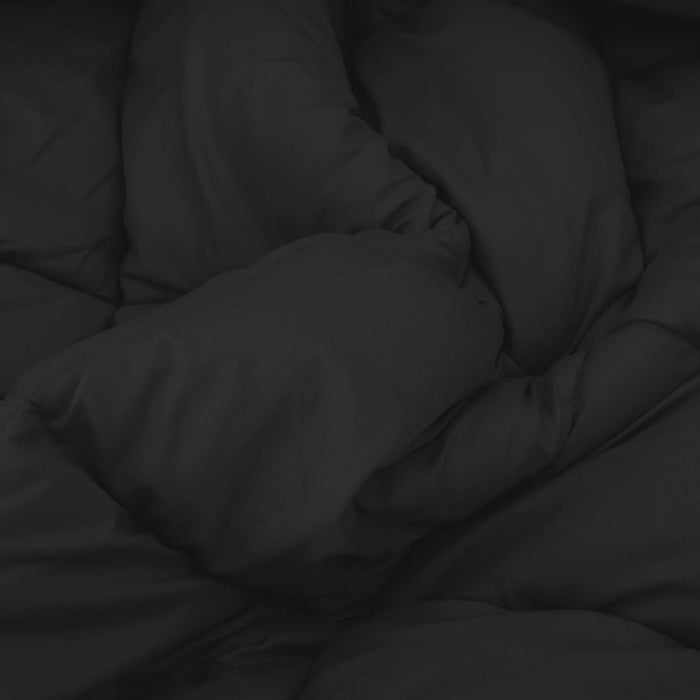 Duvet Invernale Nero e antracite 200 x 200 cm Microfibra 42025719