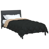 Duvet Invernale Nero e Talpa 220 x 140 cm Microfibra 42025734
