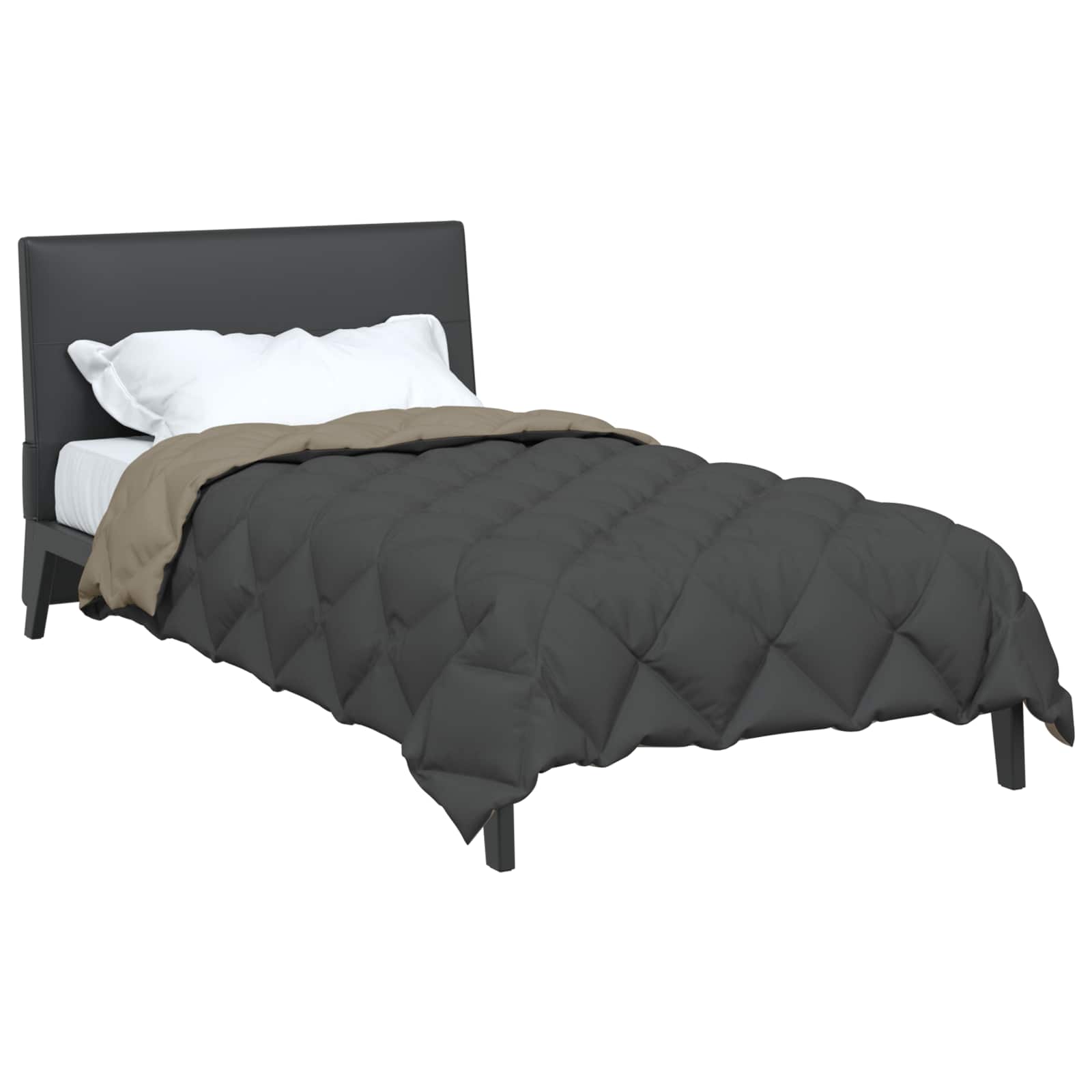 Duvet Invernale Grigio chiaro e Antracite 200 x 155 cm 42025754