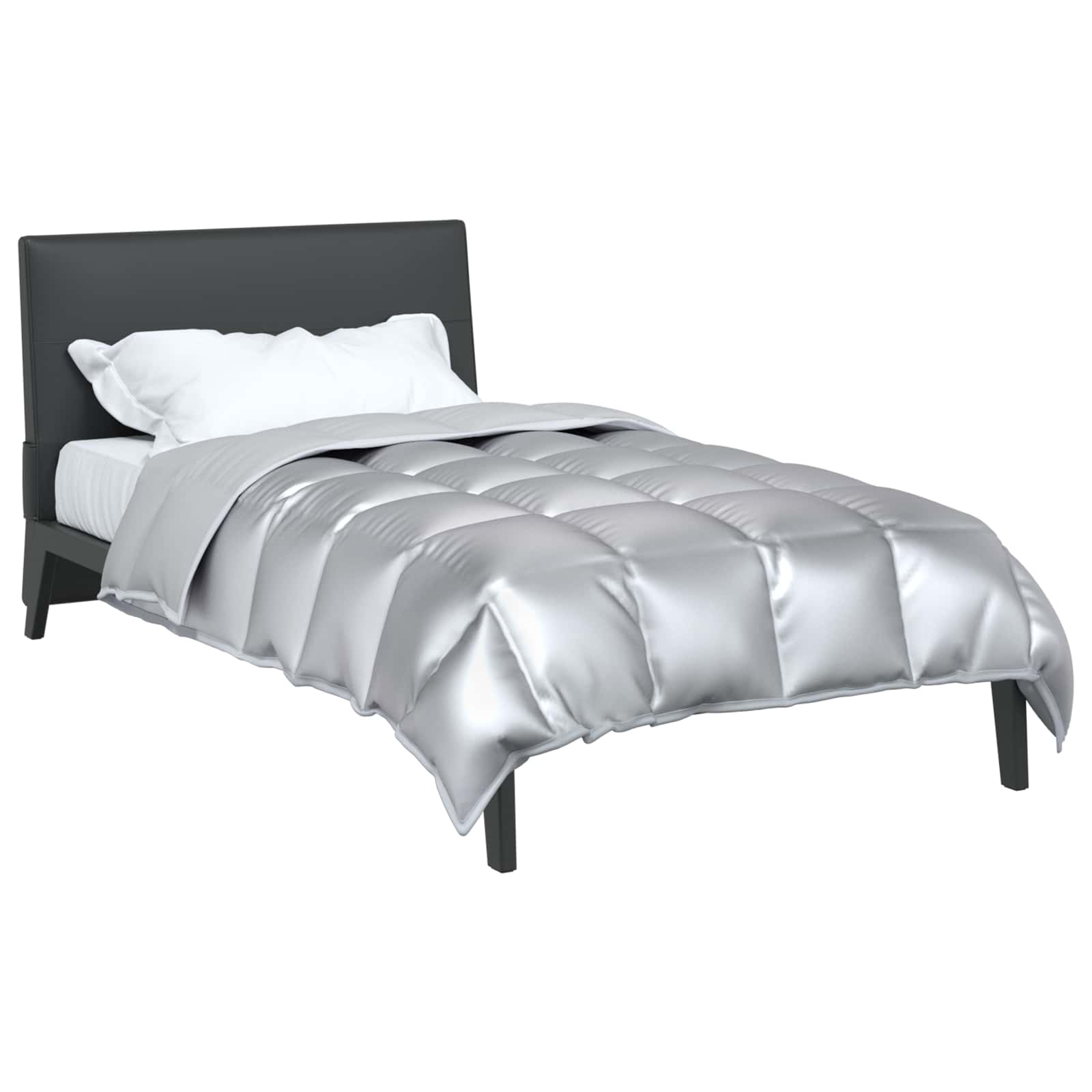 Duvet Invernale Argento 200 x 155 cm Satin e Micropile 42025862