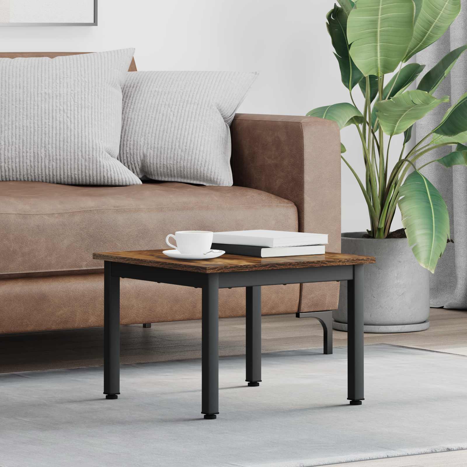 Tavolino da salotto Quercia Fumosa 50 x 50 x 36 cm 892544