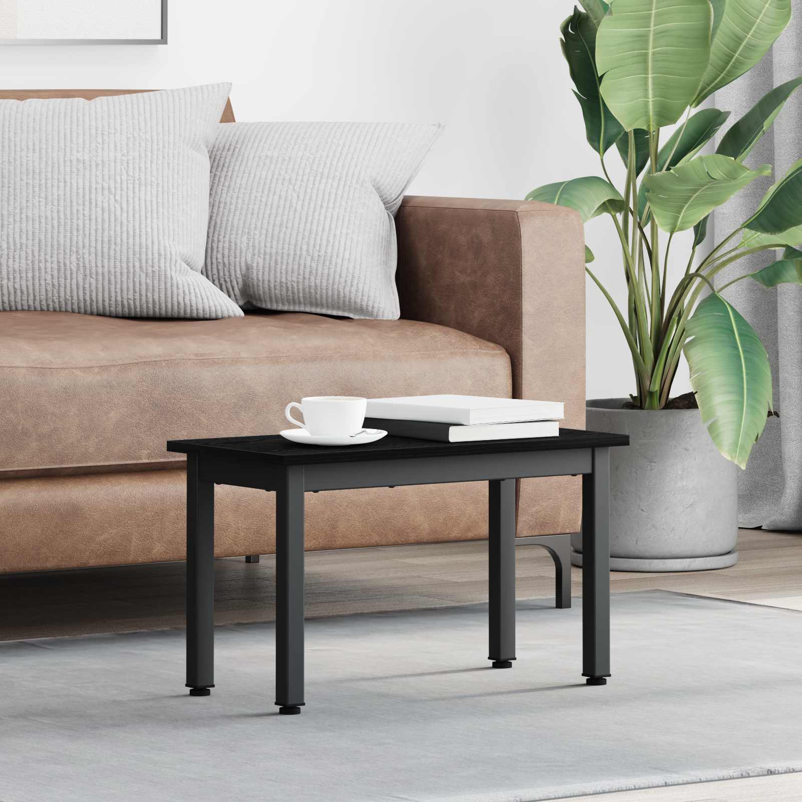 Tavolino da salotto Rovere Nero 60 x 30 x 36 cm 892548