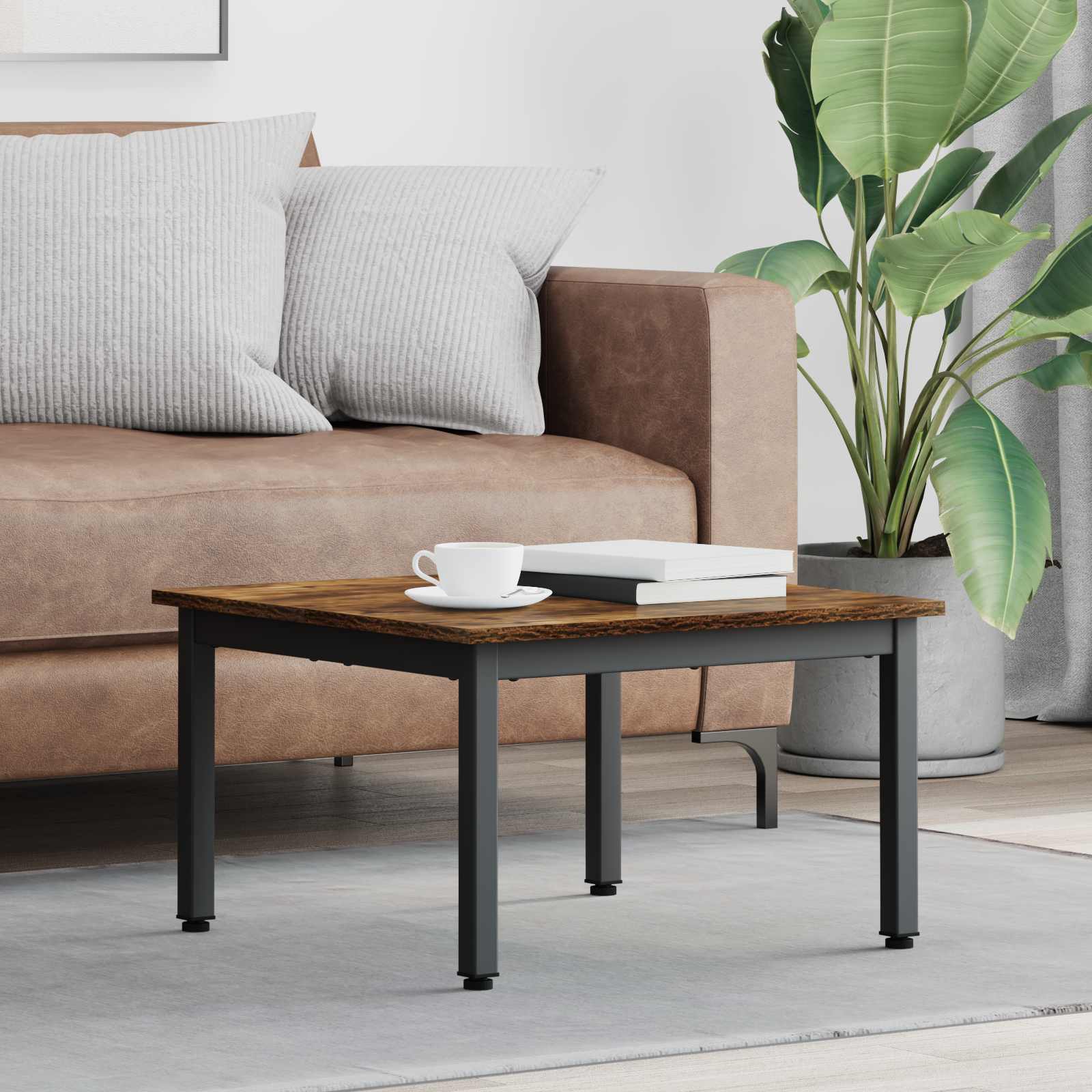 Tavolino da salotto Quercia Fumosa 60 x 60 x 36 cm 892556