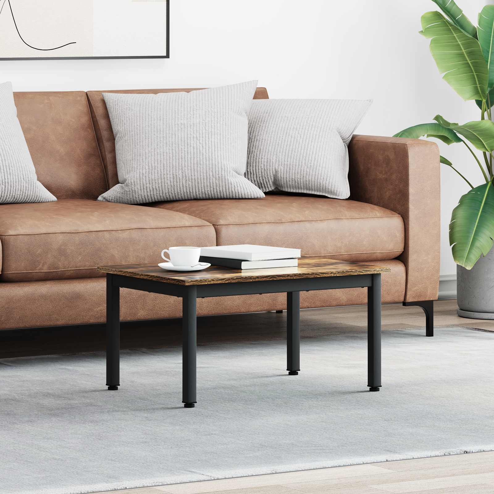 Tavolino da salotto Quercia Fumosa 70 x 50 x 36 cm 892568