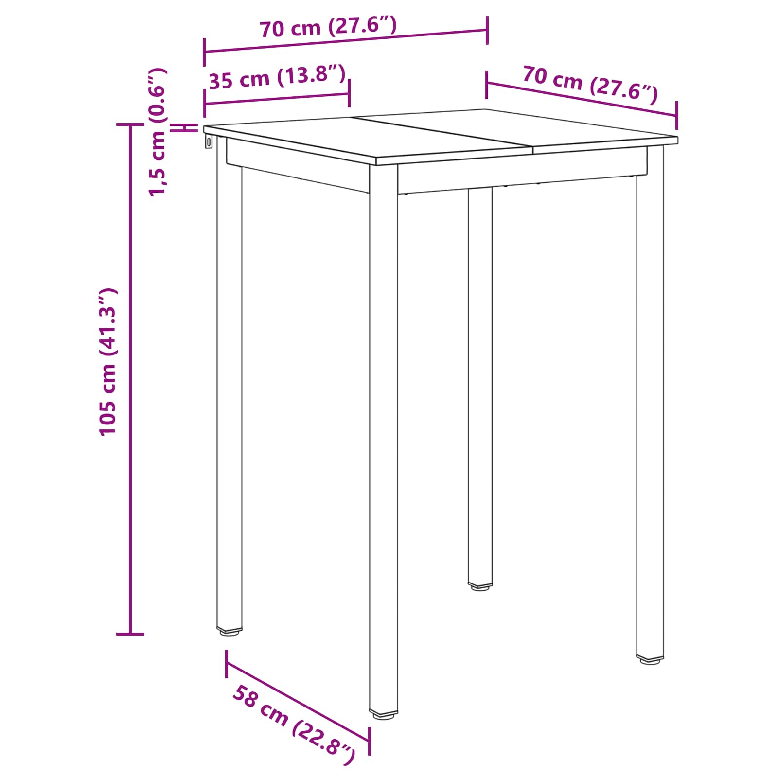 Tavoli da pranzo Legno multistrato 892676