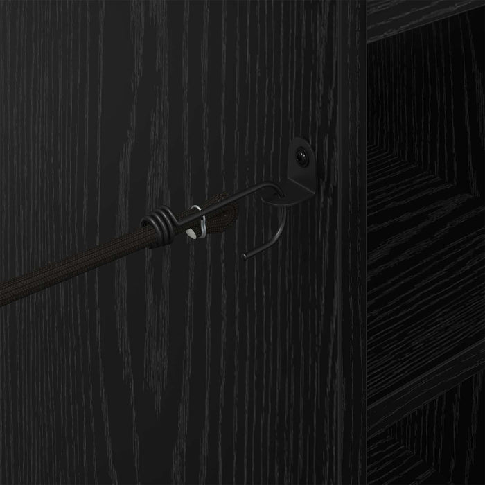 Armadio per Golf con ruota Rovere Nero 65 x 45 x 98 cm 899448