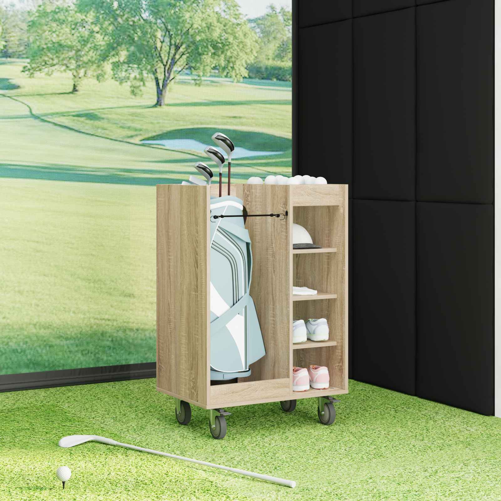 Armadio per Golf con ruota Rovere Sonoma 65 x 45 x 98 cm 899449