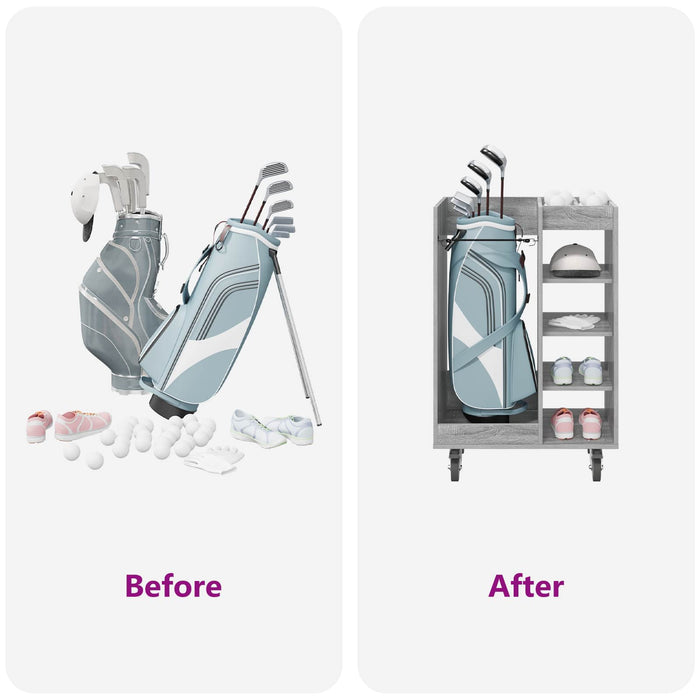 Armadio per Golf con ruota Grigio Sonoma 65 x 45 x 98 cm 899452