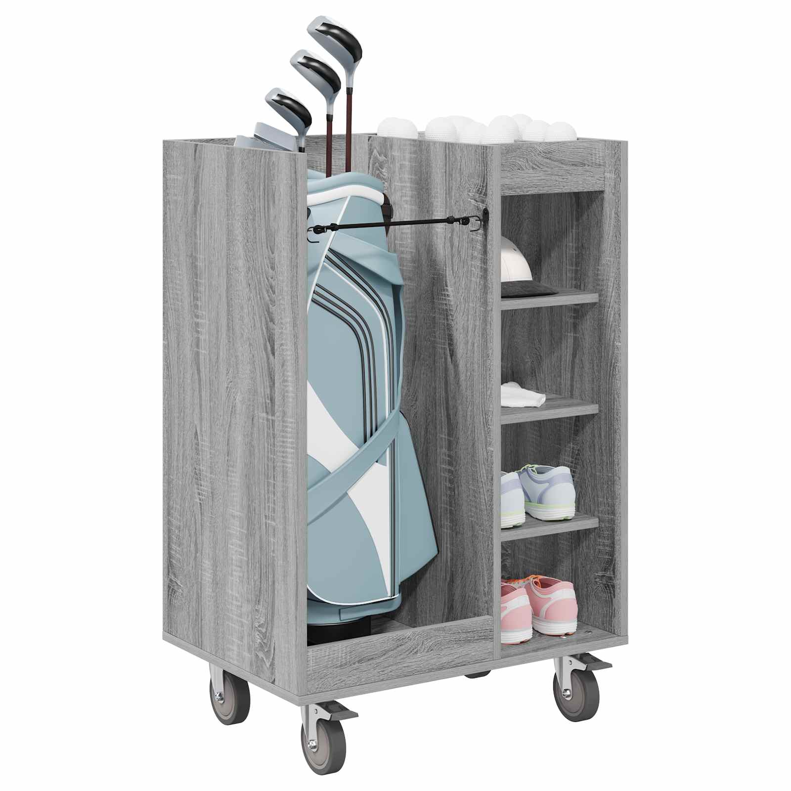 Armadio per Golf con ruota Grigio Sonoma 65 x 45 x 98 cm 899452