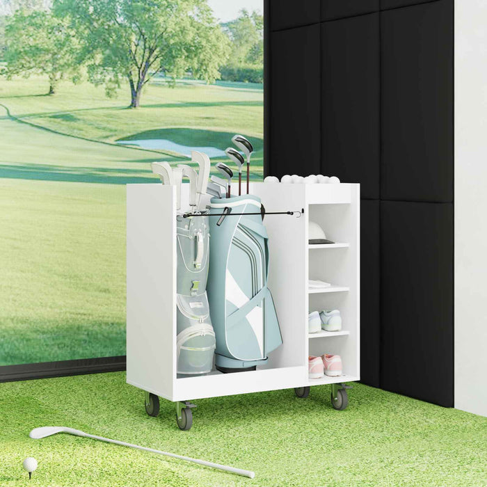 Armadio per Golf con ruota Tinta unita Bianco 90 x 45 x 98 cm 899463