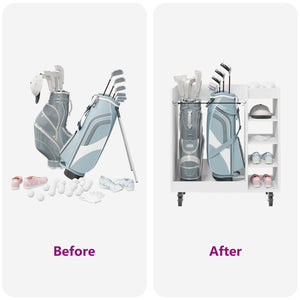 Armadio per Golf con ruota Tinta unita Bianco 90 x 45 x 98 cm 899463