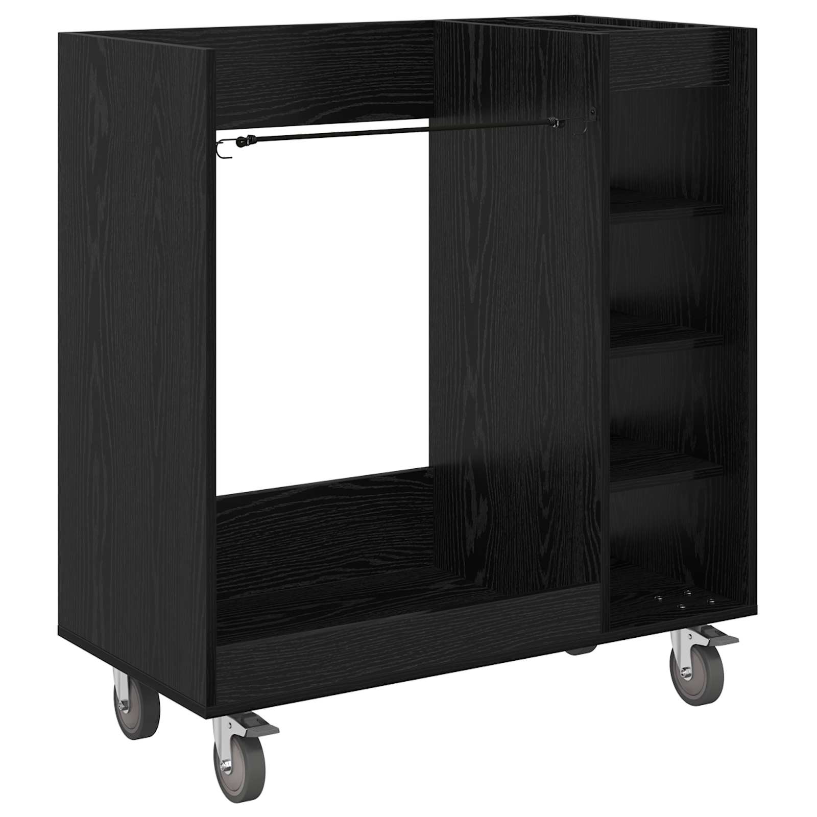 Armadio per Golf con ruota Rovere Nero 65 x 45 x 98 cm 899464