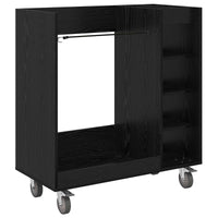 Armadio per Golf con ruota Rovere Nero 65 x 45 x 98 cm 899464