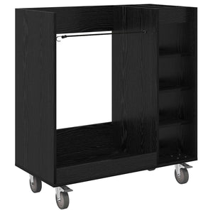 Armadio per Golf con ruota Rovere Nero 65 x 45 x 98 cm 899464