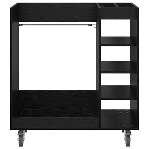 Armadio per Golf con ruota Rovere Nero 65 x 45 x 98 cm 899464