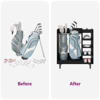 Armadio per Golf con ruota Rovere Nero 65 x 45 x 98 cm 899464