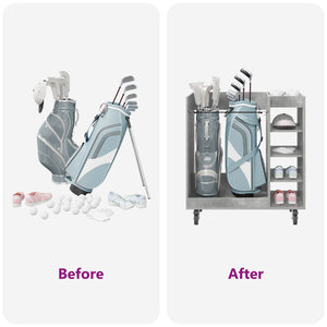 Armadio per Golf con ruota Grigio cemento 90 x 45 x 98 cm 899466