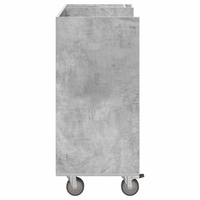 Armadio per Golf con ruota Grigio cemento 90 x 45 x 98 cm 899466