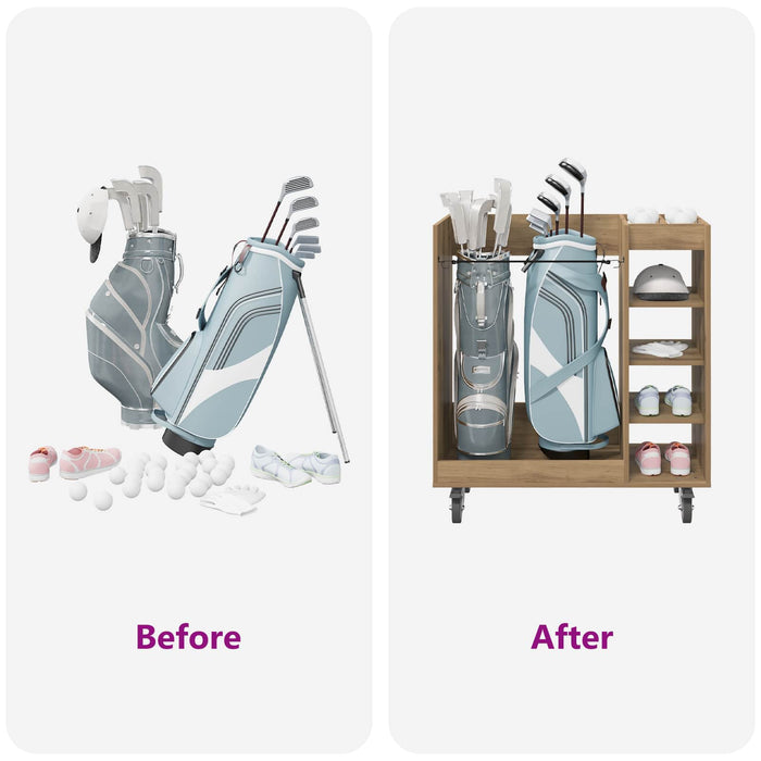 Armadio per Golf con ruota Rovere artigianale 65 x 45 x 98 cm 899470