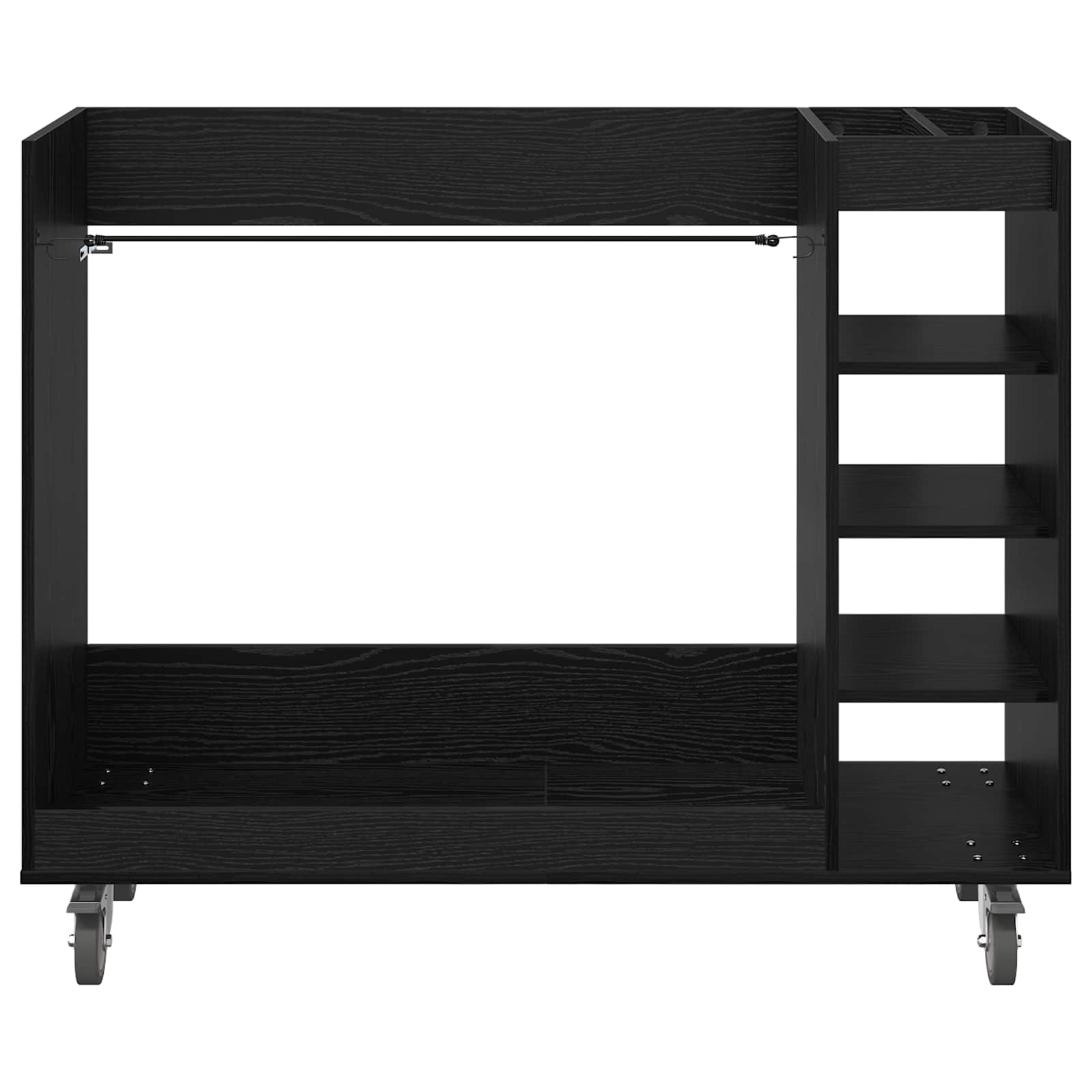 Armadio per Golf con ruota Rovere Nero 120 x 45 x 98 cm 899472