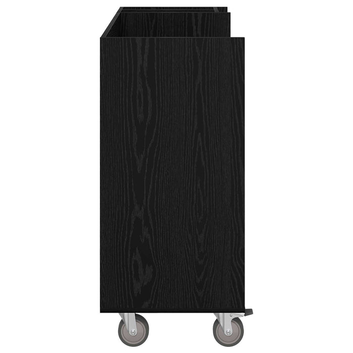 Armadio per Golf con ruota Rovere Nero 120 x 45 x 98 cm 899472