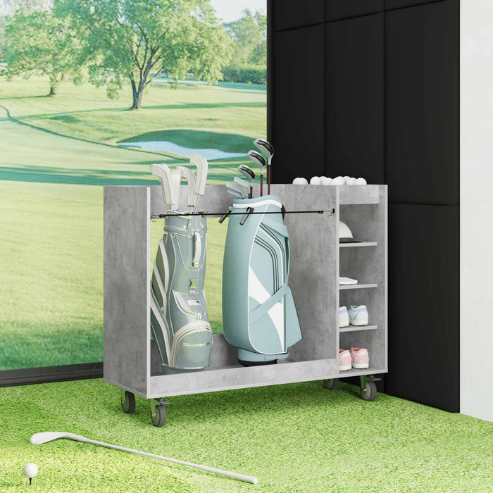 Armadio per Golf con ruota Grigio cemento 65 x 45 x 98 cm 899474