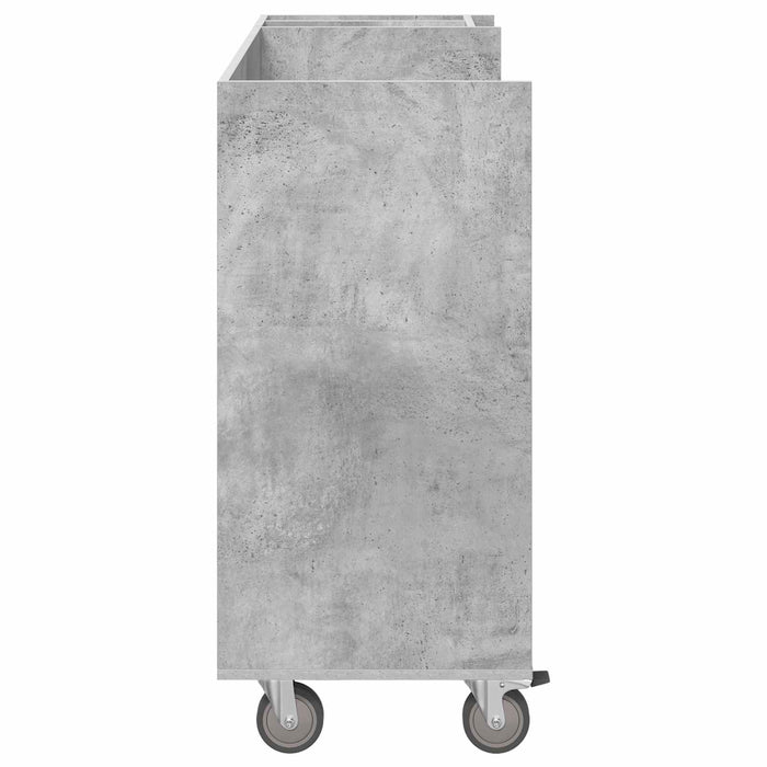 Armadio per Golf con ruota Grigio cemento 65 x 45 x 98 cm 899474
